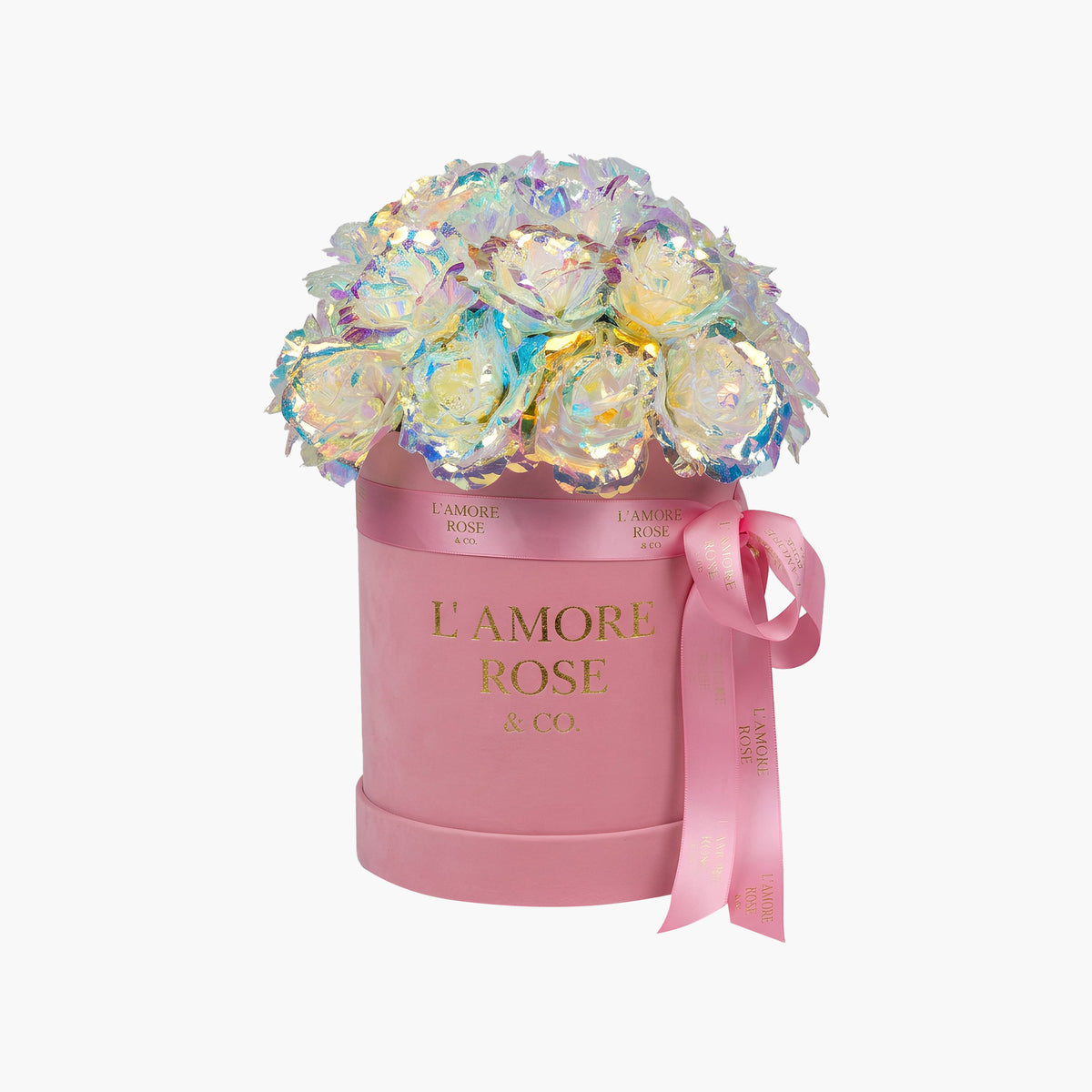 GALAXY ROSES IN A PINK BOX