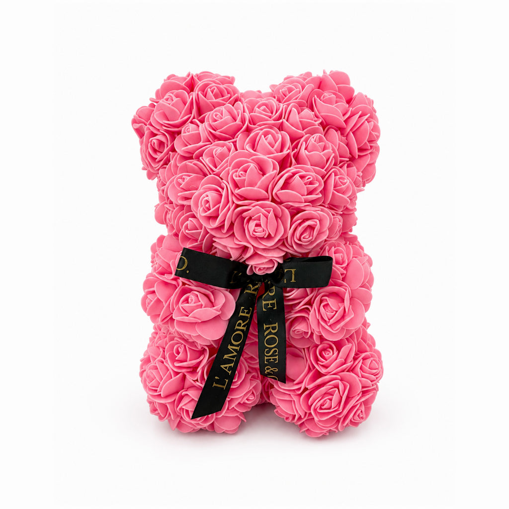 PINK ROSE TEDDY BEAR