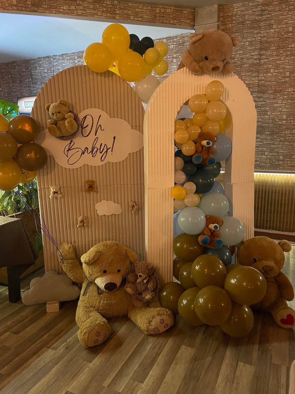 Birthday Teddy Bear Backdrop #2