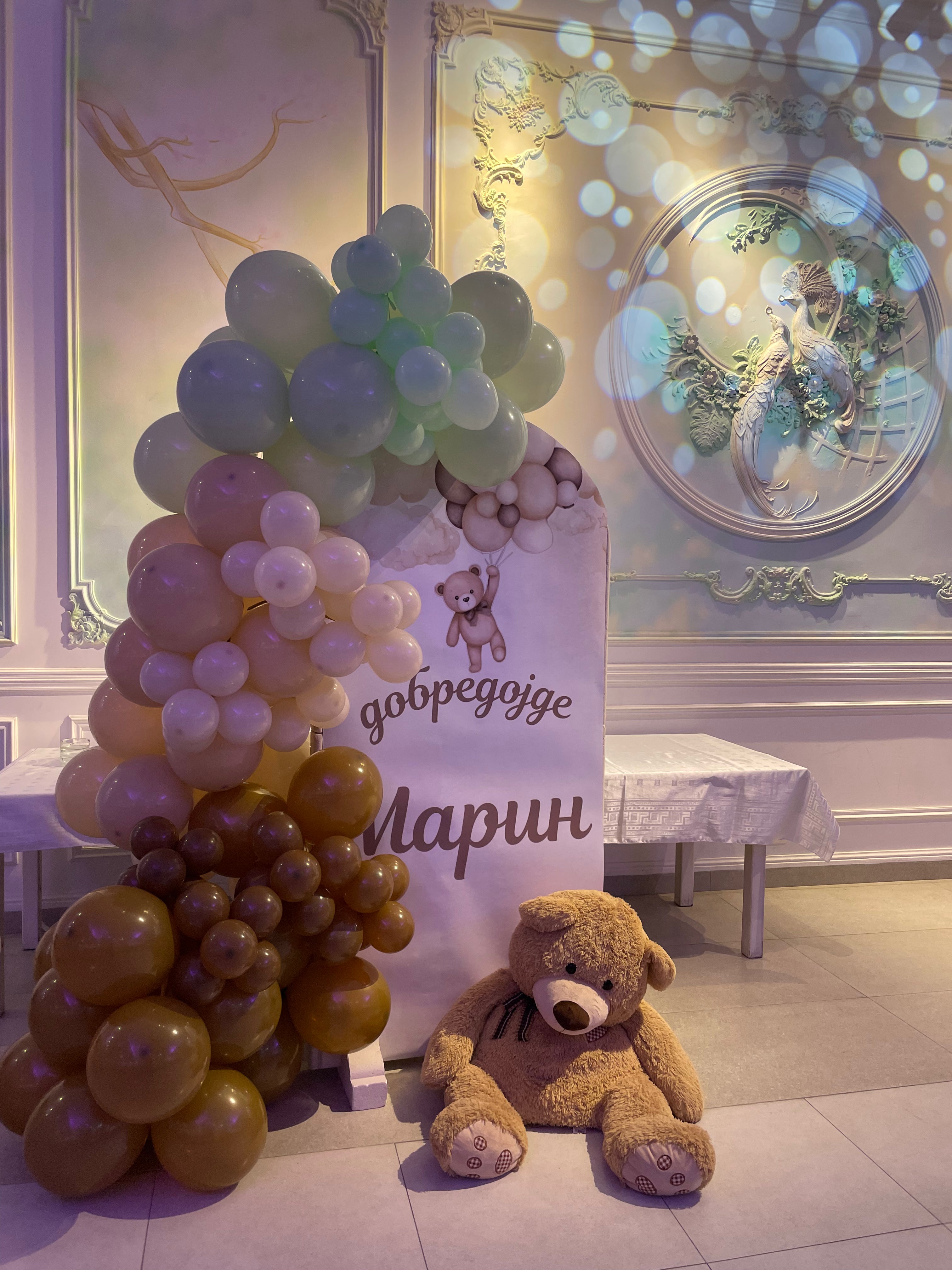 Birthday Teddy Bear Backdrop #3