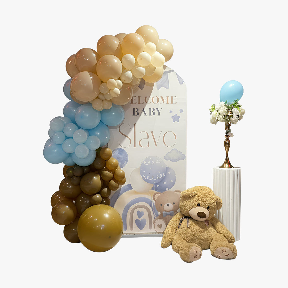 Birthday Teddy Bear Backdrop #1