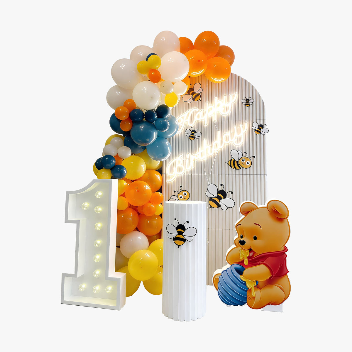 Birthday Winnie the Pooh Backdrop